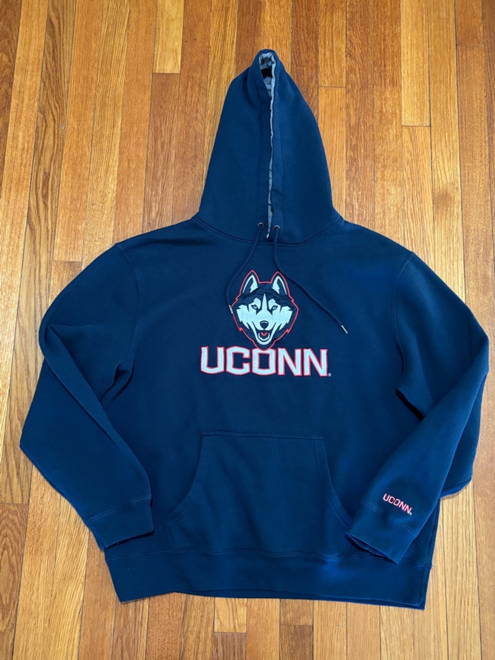 Top of the World UConn Navy Blue Hoodie with Huskies Logo